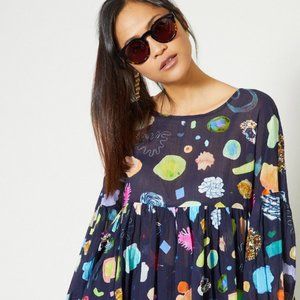 COPY - Kindah Khalidy x Gorman scribbles smock top